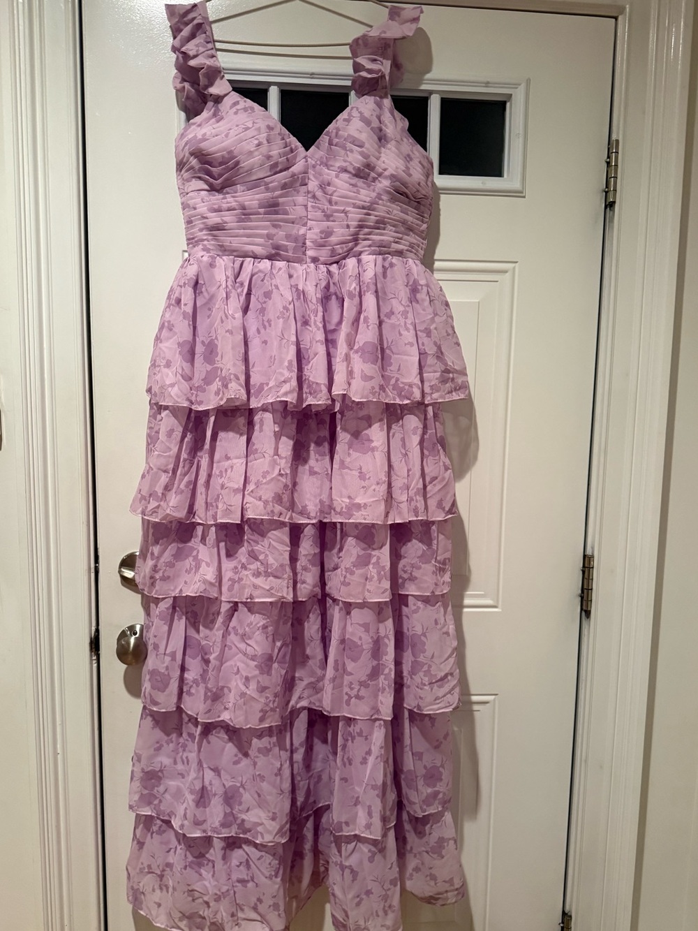 Lilac Ruffled Tiered Dress (has tags)